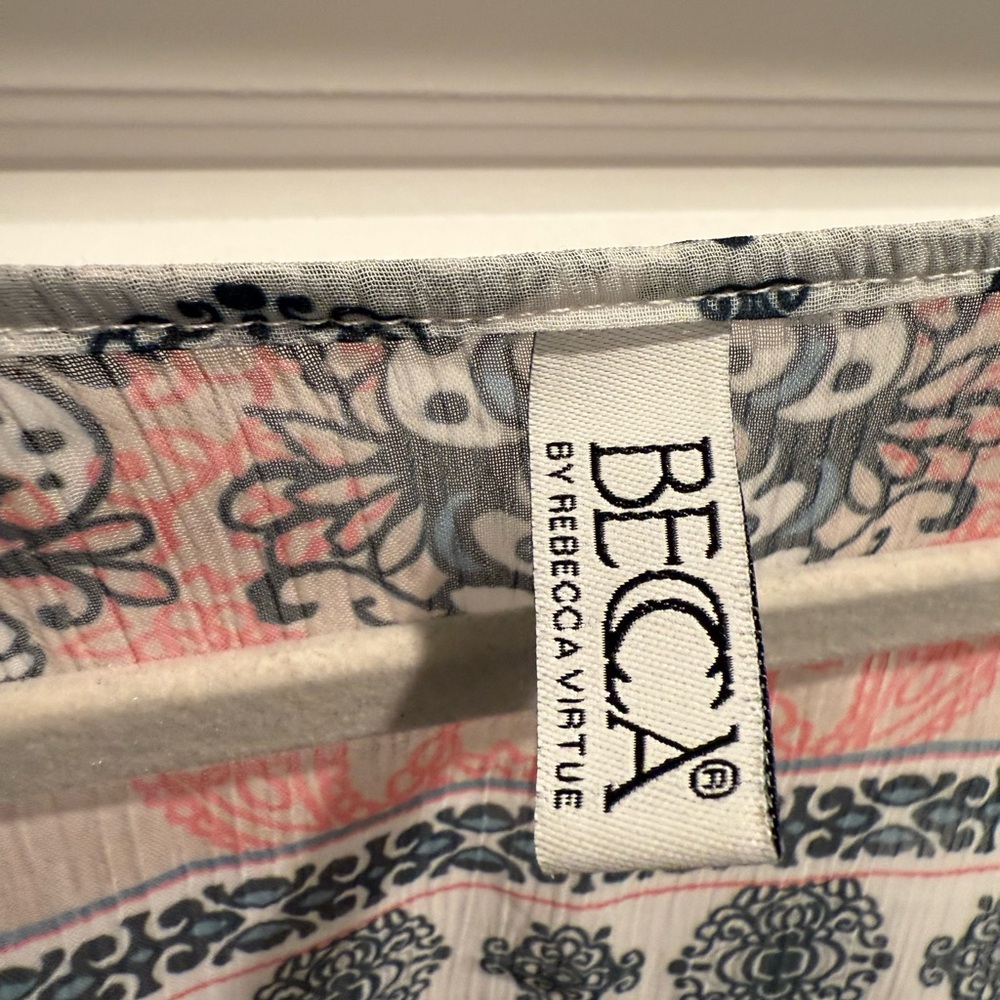 BECCA Floral Swim Coverup - Pink and Gray